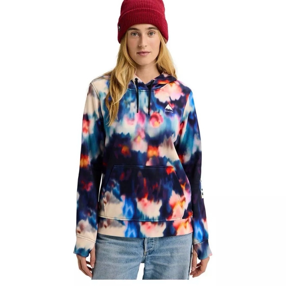 Burton Multicolor oak Women’s large Tie-Dye Hoodie blurt quick dry  🆕